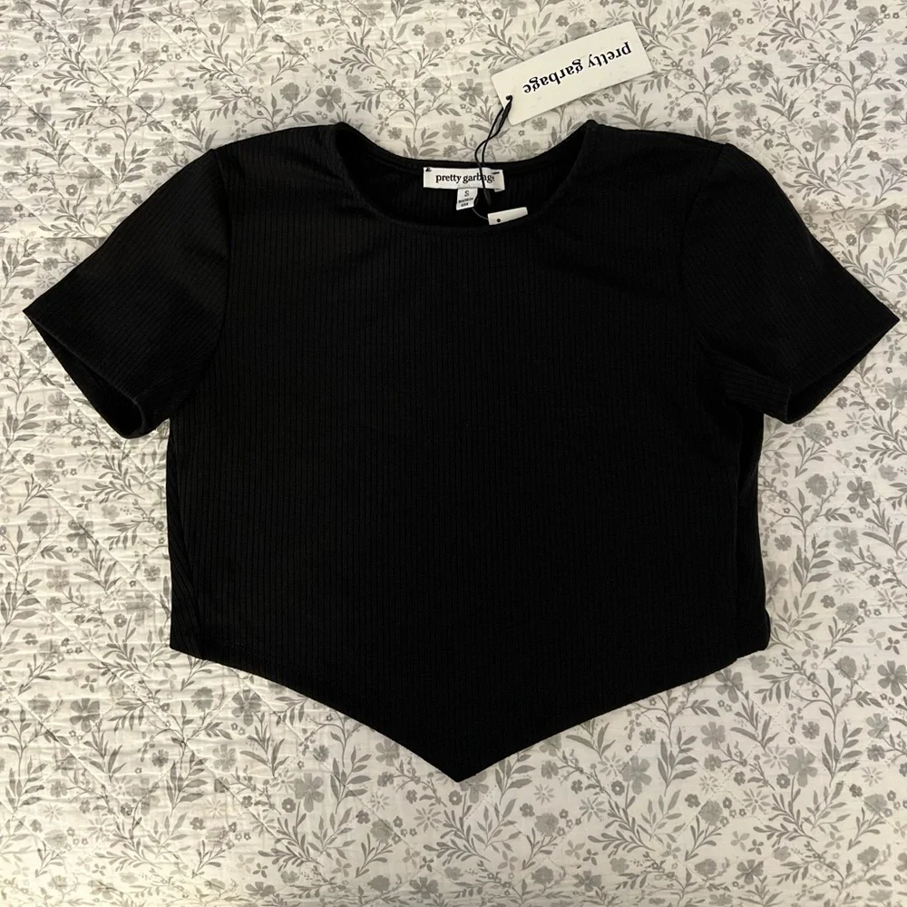 Pretty Garbage Open Back Short Sleeve Tee - Picture 1 of 4